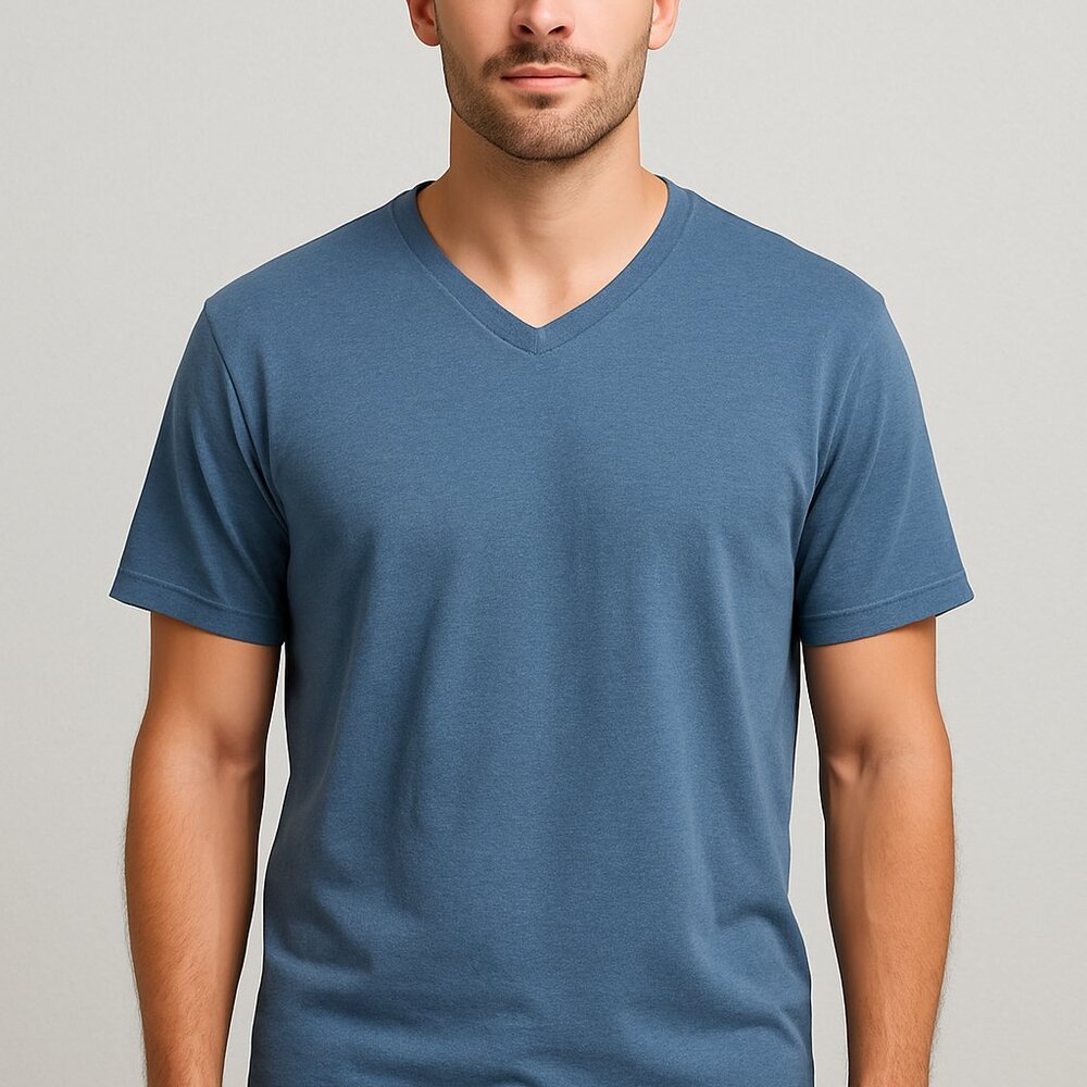 Michael‎ Brandon Blue V-Neck T-Shirt